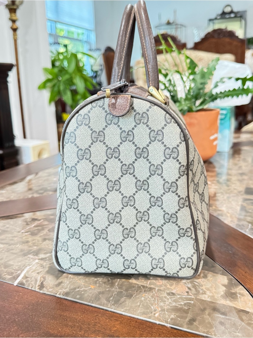 Vintage Gucci Boston GG Web Canvas Sherry Line handbag - Picture 12 of 14